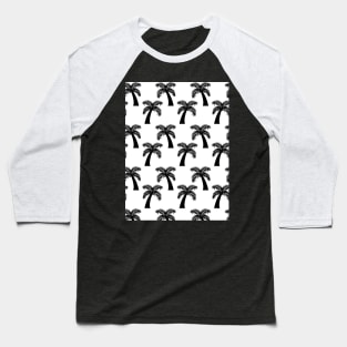 Black and white palm tree pattern Baseball T-Shirt